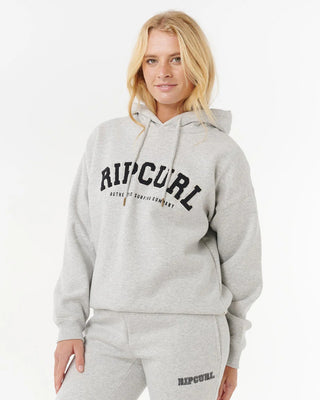 Rip Curl Women's Varsity Hoodie - Grey Marle/Black