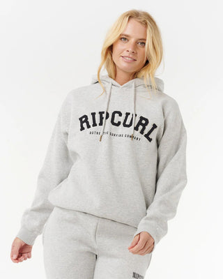 Rip Curl Women's Varsity Hoodie - Grey Marle/Black