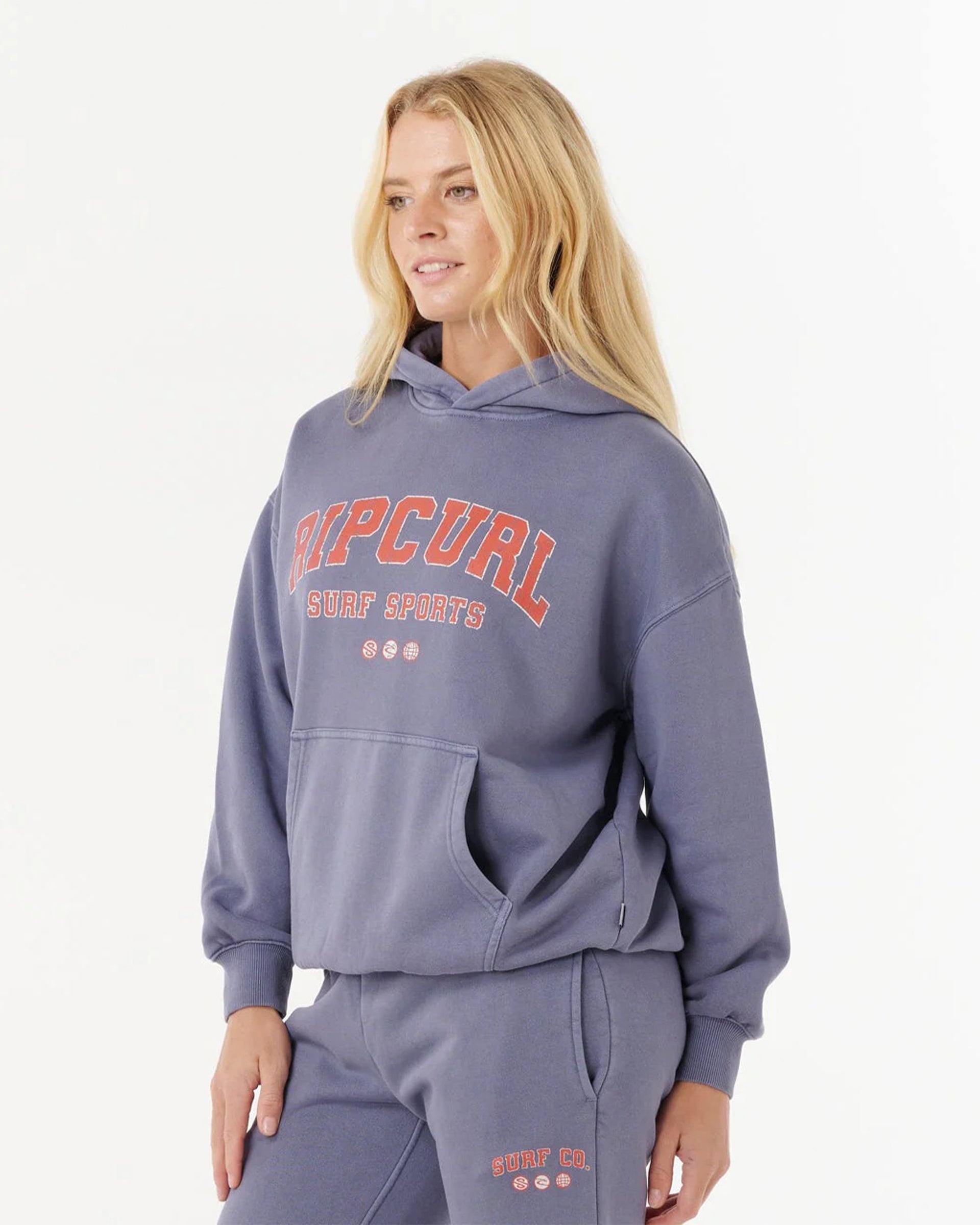 Women's Varsity Sports Pullover Hoodie - Blue Grey – Jack's Surfboards
