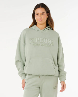 Rip Curl Women's Varsity Sports Oversized Hoodie - Aqua Gray