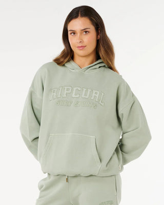 Rip Curl Women's Varsity Sports Oversized Hoodie - Aqua Gray