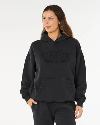 Rip Curl Women's Varsity Sports Oversized Hoodie - Black