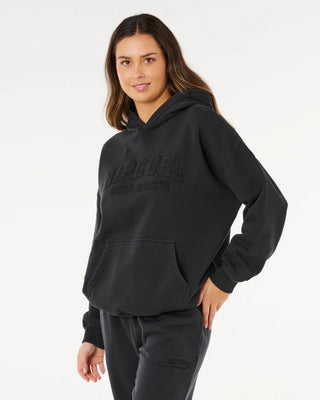 Rip Curl Women's Varsity Sports Oversized Hoodie - Black