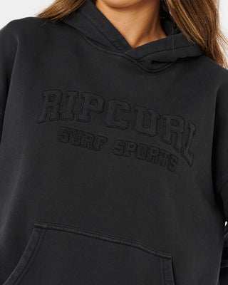 Rip Curl Women's Varsity Sports Oversized Hoodie - Black