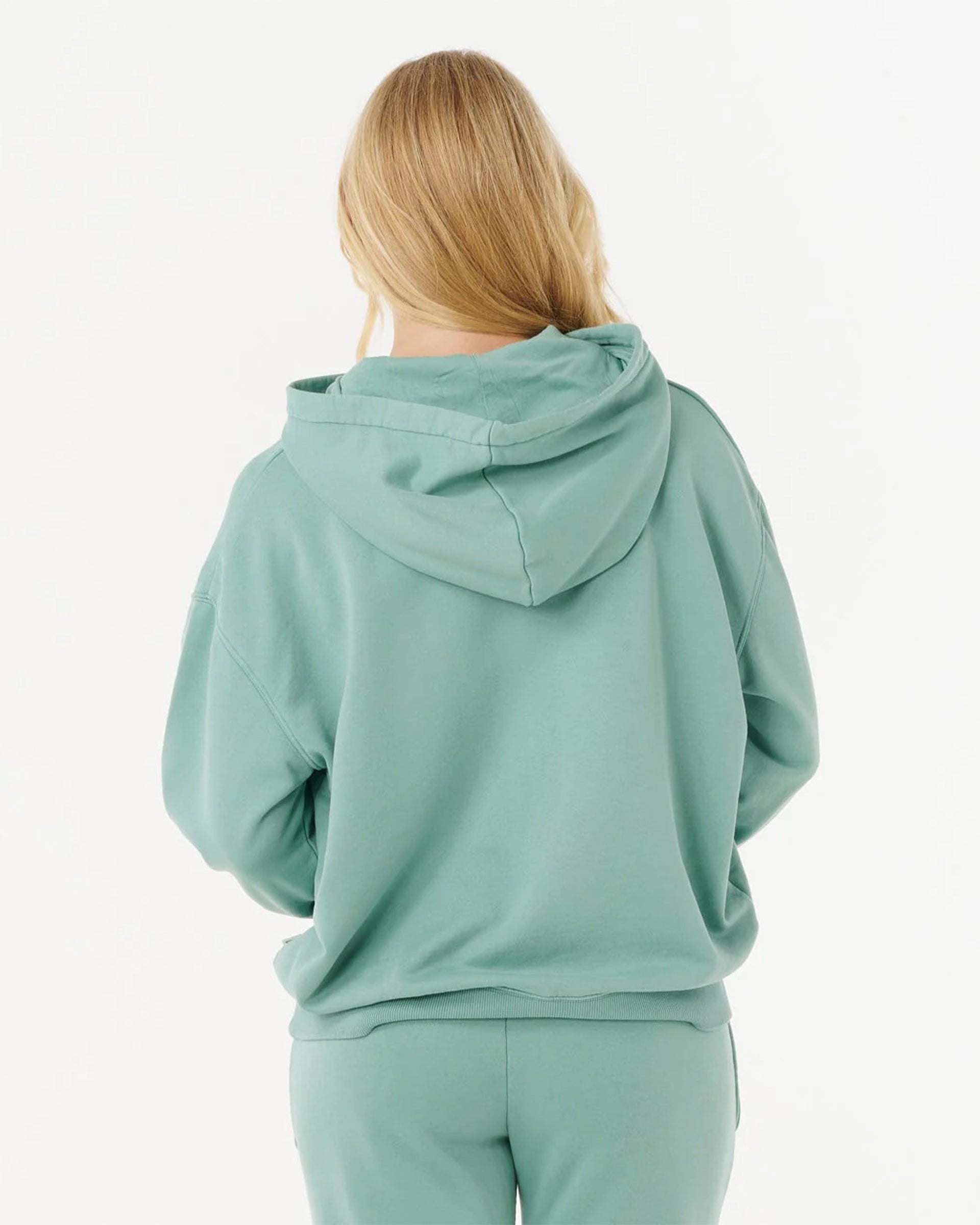 Women's Varsity Sports Pullover Hoodie - Blue Green