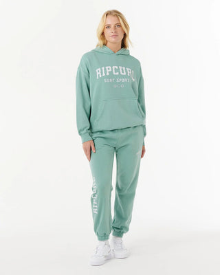 Women's Varsity Sports Pullover Hoodie - Blue Green