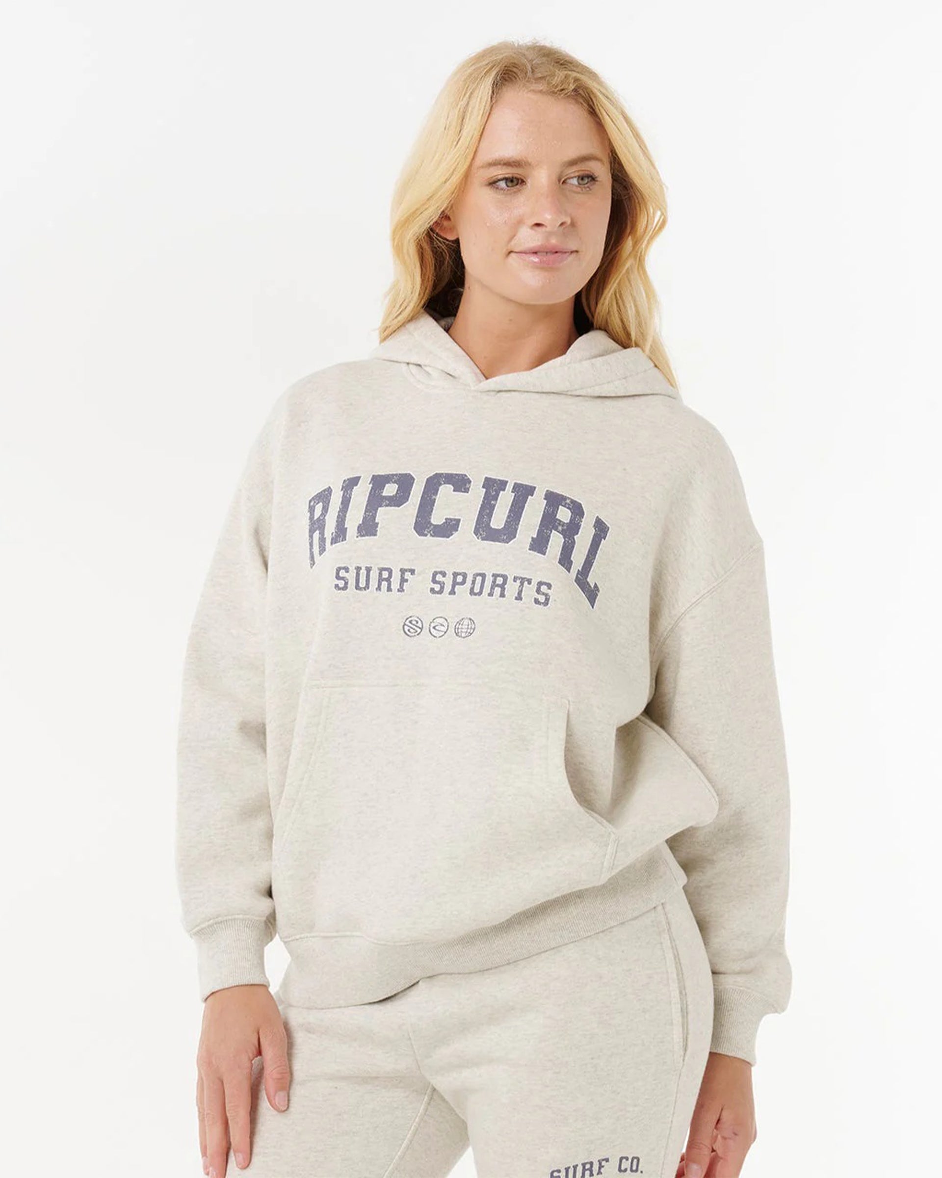 Rip Curl Women's Varsity Sports Pullover Hoodie - Sports Marle