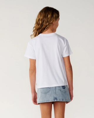 Rip Curl Girl's (8-16) Wave Crop Tee - White