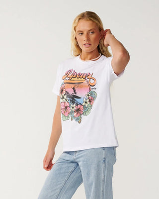 Rip Curl Women's Wave Relaxed Tee - White