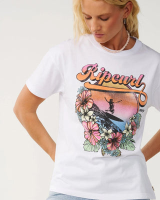 Rip Curl Women's Wave Relaxed Tee - White