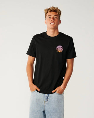 Rip Curl Wettie Passage Icon Short Sleeve T-Shirt - Black