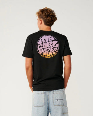 Rip Curl Wettie Passage Icon Short Sleeve T-Shirt - Black