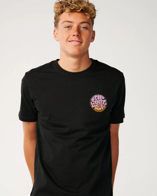 Rip Curl Wettie Passage Icon Short Sleeve T-Shirt - Black