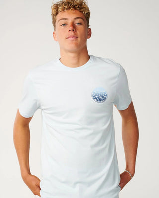 Rip Curl Wettie Passage Icon Short Sleeve T-Shirt - Glacier Blue