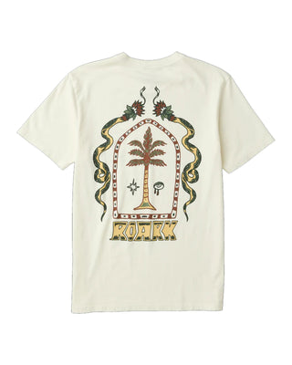 Roark Augs Palm Premium Short Sleeve T-Shirt - Off White