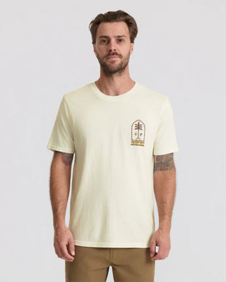 Roark Augs Palm Premium Short Sleeve T-Shirt - Off White