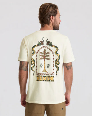 Roark Augs Palm Premium Short Sleeve T-Shirt - Off White