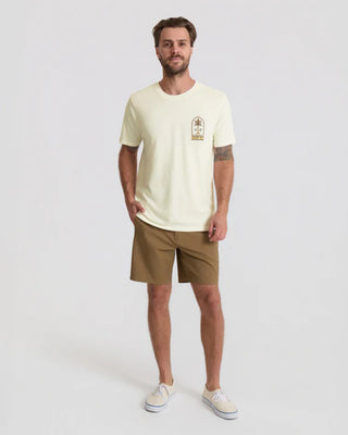 Roark Augs Palm Premium Short Sleeve T-Shirt - Off White