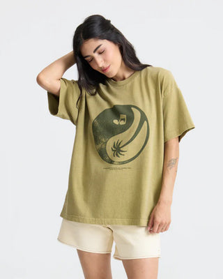 Roark Women's Balance Oversized Premium Short Sleeve T-Shirt - Dusty Olive