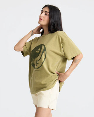 Roark Women's Balance Oversized Premium Short Sleeve T-Shirt - Dusty Olive