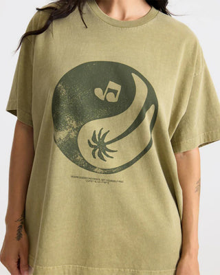 Roark Women's Balance Oversized Premium Short Sleeve T-Shirt - Dusty Olive