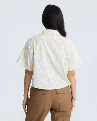 Roark Bless Up Cropped Button Up Shirt - Sand