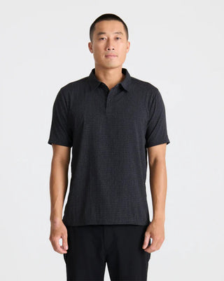 Roark Bless Up Breathable Stretch Polo - Black