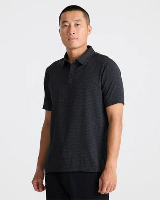 Roark Bless Up Breathable Stretch Polo - Black