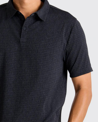 Roark Bless Up Breathable Stretch Polo - Black
