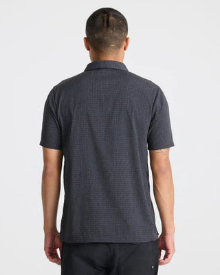 Roark Bless Up Breathable Stretch Polo - Black