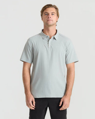 Roark Bless Up Breathable Stretch Polo - Grey