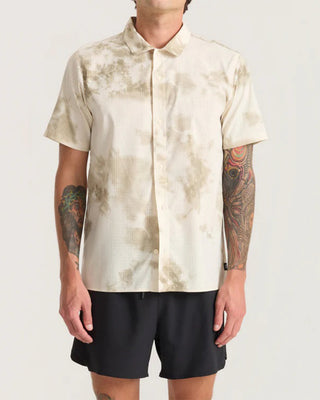 Roark Bless Up Trail Button Up Shirt - Ivory Crystal Wash