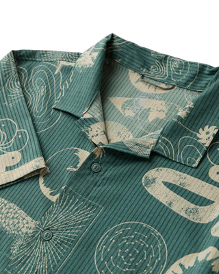 Roark Bless Up Trail Button Up Shirt - Slate Green/Tan