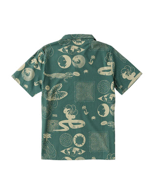 Roark Bless Up Trail Button Up Shirt - Slate Green/Tan