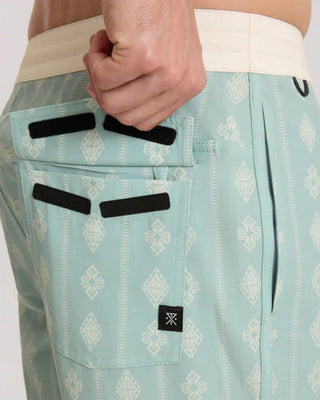 Roark Chiller Scallop 17" Boardshorts - Hazy Blue