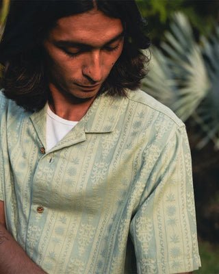Roark Gonzo Short Sleeve Button Up Shirt - Dusty Green