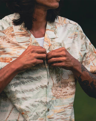 Roark Gonzo Short Sleeve Button Up Shirt - Seafoam
