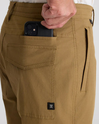 Roark Layover Pro Traveler Short - Dark Khaki