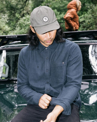 Roark Made To Fade Long Sleeve Button Up Shirt - Washed Charcoal