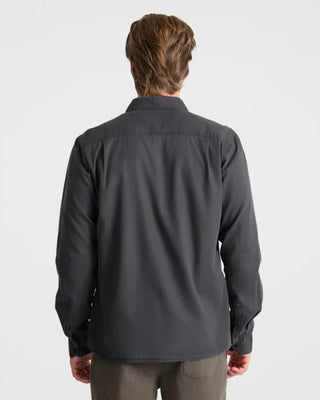 Roark Made To Fade Long Sleeve Button Up Shirt - Washed Charcoal