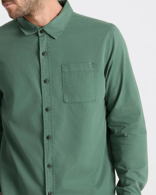 Roark Made To Fade Long Sleeve Button Up Shirt - Washed Slate Green