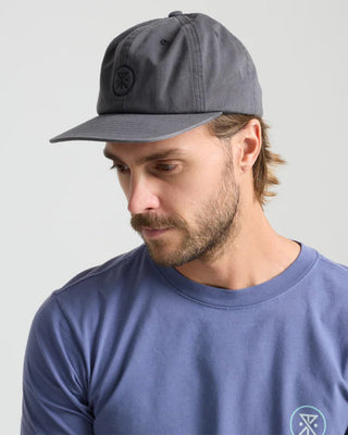 Roark Made To Fade 6 Panel Strapback Hat - Washed Black