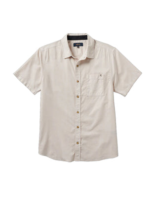 Roark Made To Fade Short Sleeve Button Up Shirt - Washed Bone