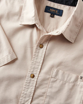 Roark Made To Fade Short Sleeve Button Up Shirt - Washed Bone