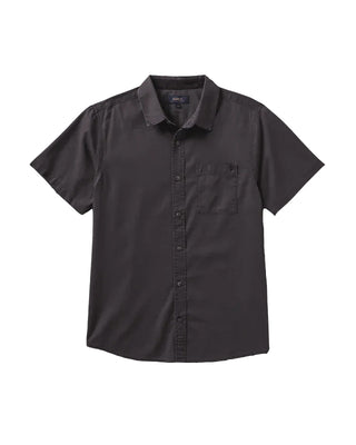 Roark Made To Fade Short Sleeve Button Up Shirt - Washed Charcoal
