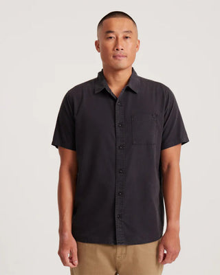 Roark Made To Fade Short Sleeve Button Up Shirt - Washed Charcoal