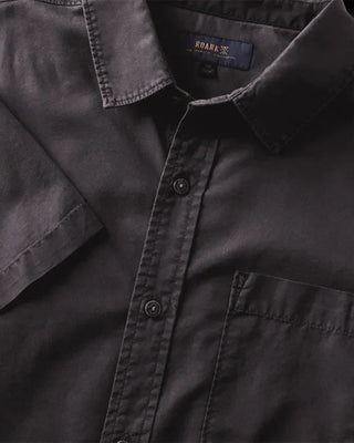 Roark Made To Fade Short Sleeve Button Up Shirt - Washed Charcoal