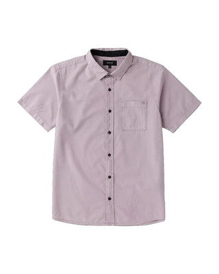 Roark Made To Fade Short Sleeve Button Up Shirt - Washed Dusty Lilac