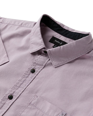 Roark Made To Fade Short Sleeve Button Up Shirt - Washed Dusty Lilac