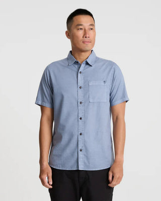 Roark Made To Fade Short Sleeve Button Up Shirt - Washed Slate